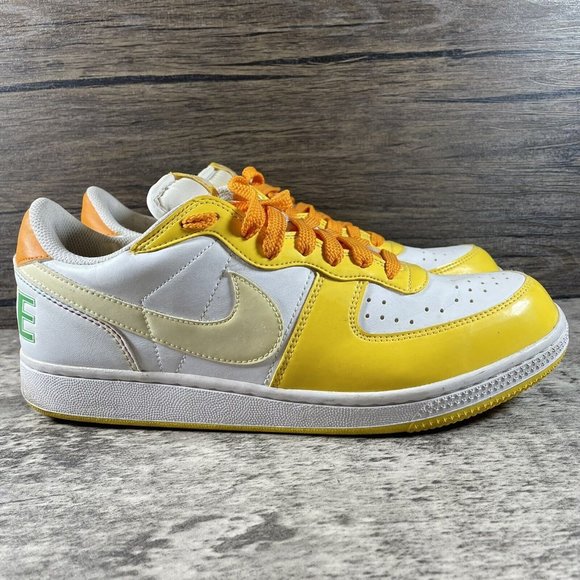 Nike Terminator Low Basic White Yellow 2009 Rare 336610-113 Men’s 9.5 - Picture 2 of 7